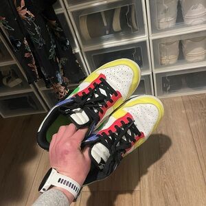 Nike dunks  Colorful Sneakers with Black Laces